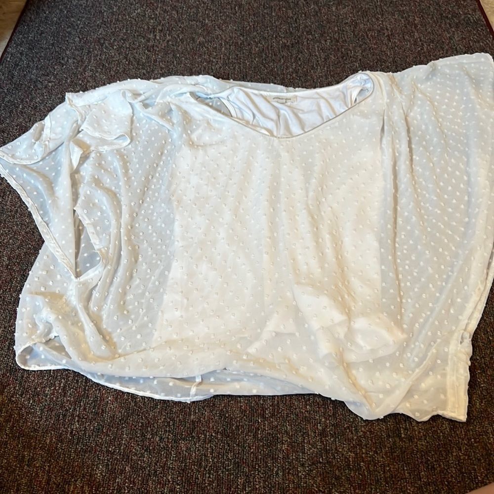 Grain de‎ malice white textured top M